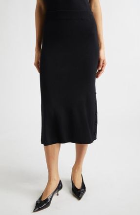 Jil Sander Merino Wool Midi Skirt in Black at Nordstrom, Size 6 Us