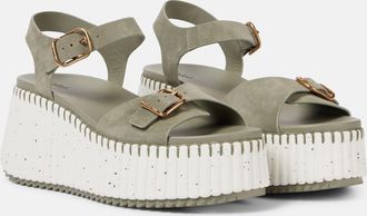 Chloé Chloé Sandali Nama in suede con platform