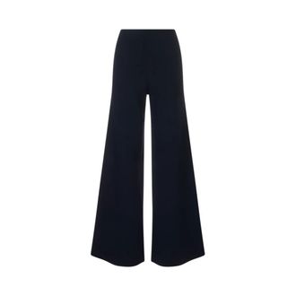 Max Mara Wide Trousers, female, Blue, Size: M Strillo Trousers