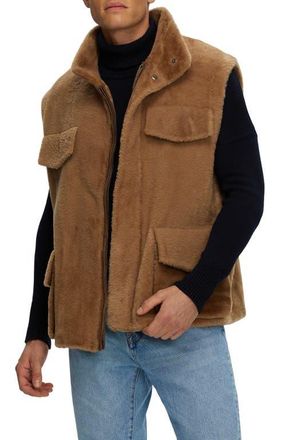 Gorski Mens Genuine Shearling Vest in Light Brown at Nordstrom, Size X-Large