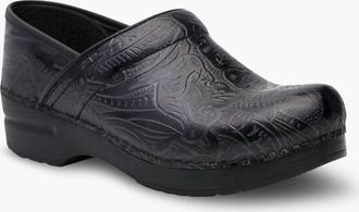 Dansko Womens Professional Tooled Leather Clogs In Black
