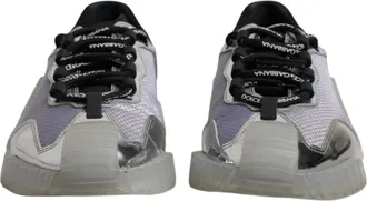 Dolce & Gabbana Silver Black Nylon NS1 Low Top Sneakers Mens Shoes (Pre-Owned)