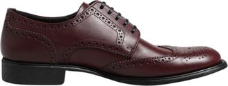 Dolce & Gabbana Bruine Leren Veterschoenen Derby