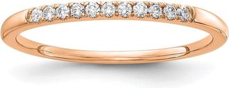 Diamond2Deal 14k Gold Lab Grown Diamond Wedding Band Ring 1/10Ct Clarity- VS Color- G-H