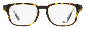 Ermenegildo Zegna EZ5262-F Alternative Fit Rectangle Eyeglasses - Havana