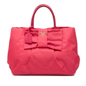 Prada Pre-owned Prada Tessuto Fiocco Bow Tote Ladies JJODUE9BJDB5OTHC