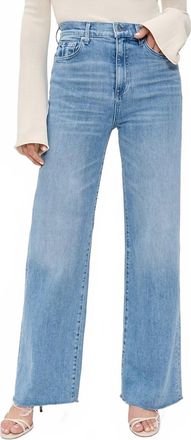 LE JEAN Column High-Rise Wide-Leg Jean In Blue Crush