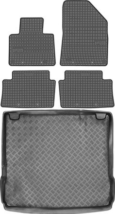OEM Juego De Alfombrillas De Goma Para Coche Y Maletero Para Citro&euml;n C5 Ii Estate (2008-2017)