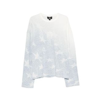 Represent USA Star-print Long-sleeve Cotton T-shirt