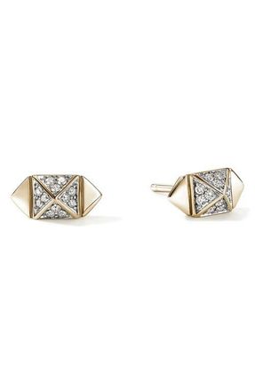 John Hardy Icon Stud Diamond Stud Earrings in Gold at Nordstrom