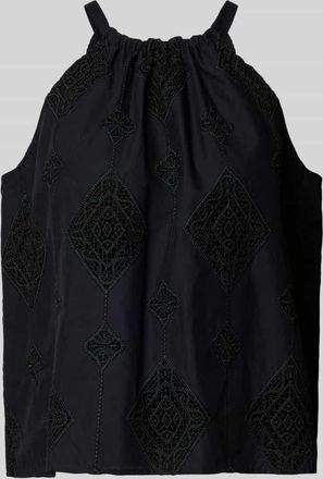 BA&SH Blusentop mit Stitchings Modell MAXI in Black, Gr&ouml;&szlig;e XS