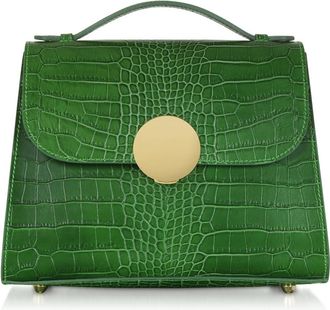 Le Parmentier Handbags - Dames - Schoudertassen - Groen - ONE Size - Leer - Tassen