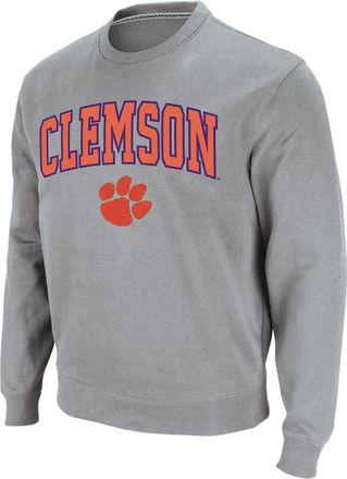 Colosseum Mens Colosseum Heathered Gray Clemson Tigers Arch & Logo Crew Neck Sweatshirt in Heather Gray at Nordstrom, Size Xx-Large