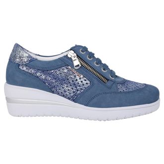 Mephisto Wijde Pasvorm Dames Sneaker - Blauw - Dames - Sneakers - Blauw - 41 EU - Su&egrave;de - Schoenen