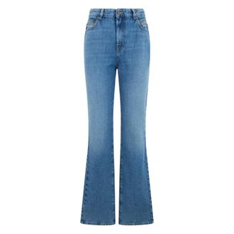 Diesel Flared Jeans - Dames - Jeans - Blauw - Maat: W28 Katoen