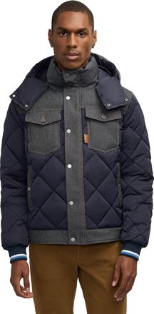 Scotch & Soda Scotch & Soda Mens Oren Hybrid Denim Puffer With Removable Hood