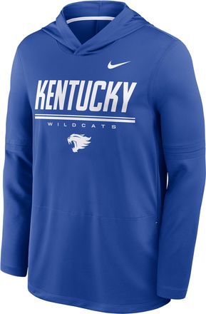 Nike Kentucky Sideline Nike Mens Dri-FIT College Long-Sleeve Hooded Top in Blue | 03B9054NNKY-594