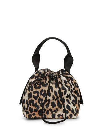 Ganni Borsa tote leopardata - Nero