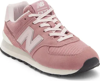 New Balance 574 Sneaker in Alpha Pink/nb White at Nordstrom, Size 9.5