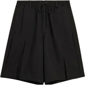 Yohji Yamamoto Korte Broeken, Heren, Zwart, S, Short Shorts