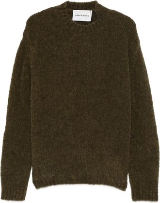 Amaranto Trui met ronde hals - Groen