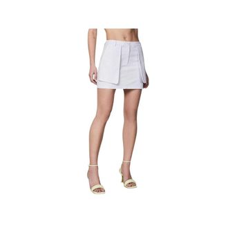 Patrizia Pepe Gonna corta in cotone con tasche laterali - - Skirts - Donna - Viola - XL