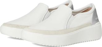 Vionic Womens Vionic Kearny Sneakers White Leather Slip On Platform Shoes HAWK1632