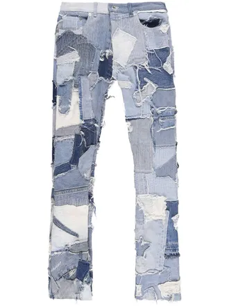 Gallery Dept. Jeans met patchwork - Blauw