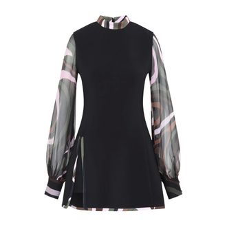 Pucci Cady L/S Jurk - Dames - Jurken - Zwart - Maat: S Viscose