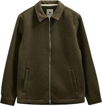 Anerkjendt Akhanky Boiled Wool Overshirt - Heren - Zomerjassen - Groen - M - Wol - Jassen