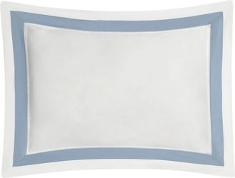 Matouk Ambrose Pillow Sham in Bone/Hazy Blue at Nordstrom, Size Standard