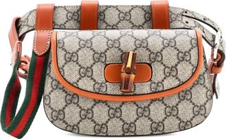 Gucci Bamboo 1947 GG Coated Canvas Mini belt bag - Bruin