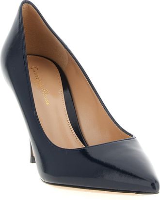 Gianvito Rossi Womens Pump Navy Lamb Leather