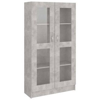 Berkfield Home Vitrine Cabinet Concrete Grey 82.5x30.5x150 cm Engineered Wood