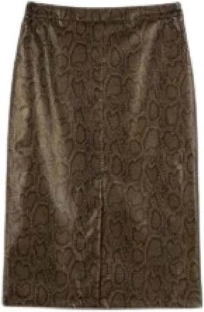 Twinset Midi Rok - Dames - Rokken - Bruin - Maat: XL