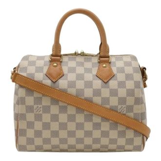 Louis Vuitton Pre-owned Vintage Canvas Shoulder Bag - Dames - Pre-owned - Beige - Maat: ONE Size Zijde