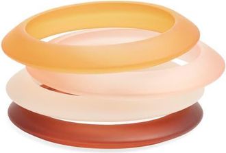 Open Edit Set of 4 Ombr&eacute; Resin Bangle Bracelets in Sunset Ombre at Nordstrom