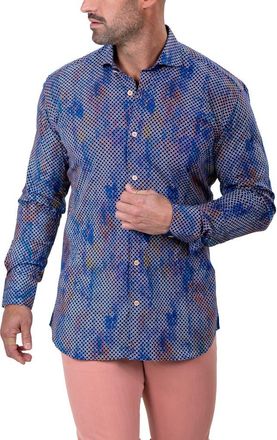 Maceoo Einstein Marthyr0235 Blue Button-Up Shirt at Nordstrom, Size 4