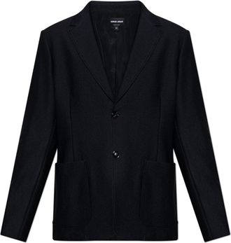 Giorgio Armani Blazers, male, Blue, Size: 2XL Blazer With Pockets