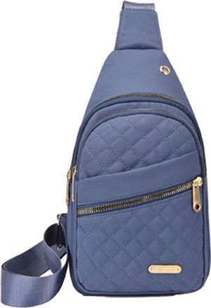 Generic Treadcrck Womens Fashion Casual Solid Color Crossbody Bag,Anti-Thief Personal Flex Pocket Bag for Travel(Blue)