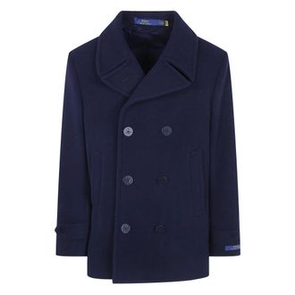 Polo Ralph Lauren Peacoat Single Breasted Coat - Heren - Mantels - Blauw - Maat: L Zijde
