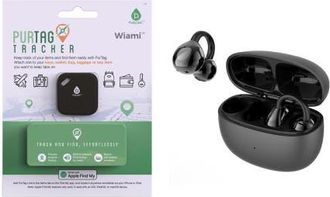 Pursonic True Wireless Stereo Earbuds & Purtag Tracker in Black at Nordstrom
