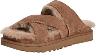 UGG Womens Greenport Cross Strap Slide Slippers In Chestnut