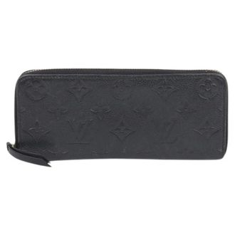 Louis Vuitton Pre-owned Wallets, female, Black, Size: ONE SIZE Pre-owned Empreinte Clemence Long Wallet
