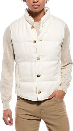 Brunello Cucinelli Linen, Wool & Silk-Blend Vest