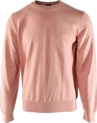 HUGO BOSS Pacas-L Trui - Heren - Ronde hals truien - Roze - L - Katoen - Truien & Vesten