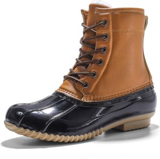 Generic Winter Boots Womens Warm Velvet Shoes Fashion Womens Shoes Cold Rubber Shoes Waterproof Snow Boots(Yellow, 6.5)