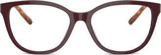 Emporio Armani butterfly-frame glasses - Red
