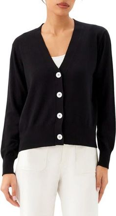 Karen Kane V-Neck Cardigan in Black at Nordstrom, Size X-Large