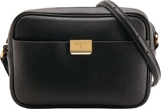 Patrizia Pepe Craft Brown All Day Compact Calf Leather Crossbody Bag
